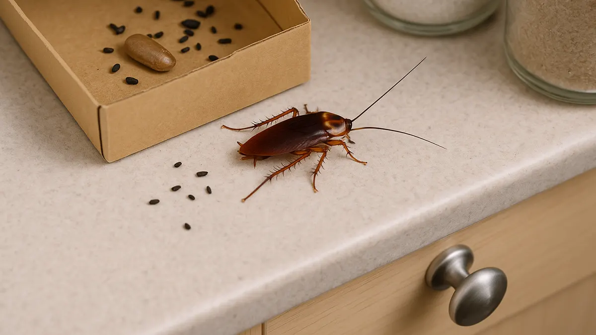 Signes d'une infestation de cafards/blattes