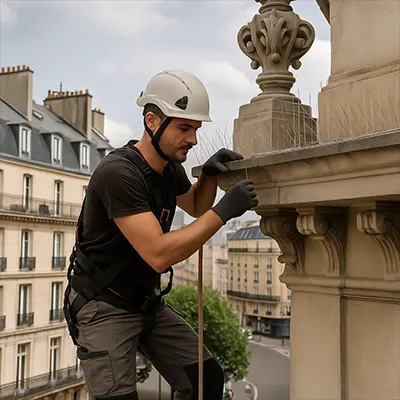Travaux en hauteur : corniches, charpentes, enseignes